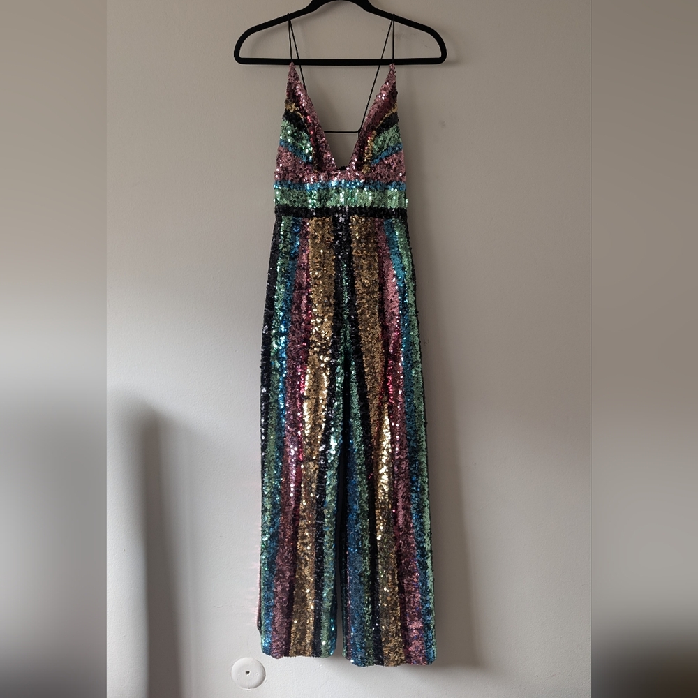 Free People x Revolve Margarita Sequin Jumpsuit size XS
